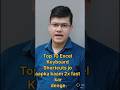 Aaj main aapko bataunga Top 10 Excel Keyboard Shortcuts jo aapka kaam 2x fast kar denge.#shorts