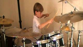 7 year old Talented Danny Evans drumming drummer jamming #2