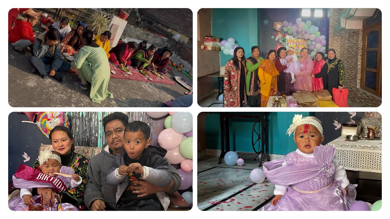 Aradhya, first birthday celebration, 🎉 ll Anitachetri vlogs ll