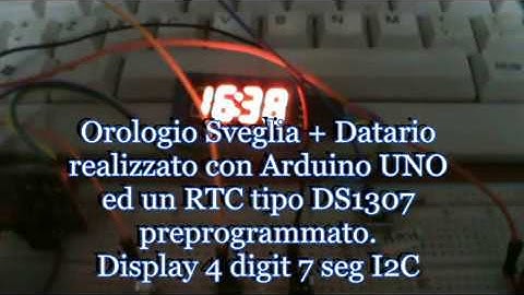Orologio Sveglia + Datario con Arduino