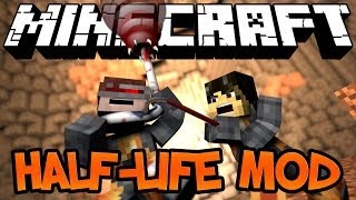 Minecraft Mod Showcase : Half-Life Mod (LambdaCraft - H.E.V, WEAPONS, XEN DIMENSION)