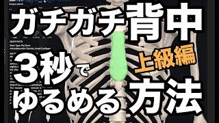 ガチガチの背中が３秒でゆるゆる（上級編）【腰痛 ストレッチ マッサージ】The back of the ruckus is loose in 3 seconds