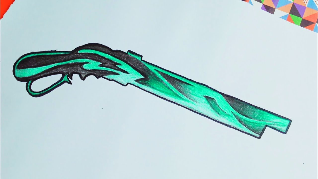 SIMPEL ‼️ MENGGAMBAR SKIN M1887 - TROUBLE NIGHT || DRAWING FREE FIRE