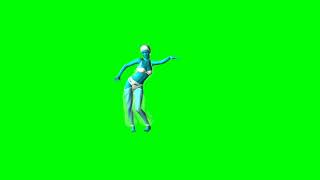 Sexy blue alien star trek belly dancer green screen effect 2