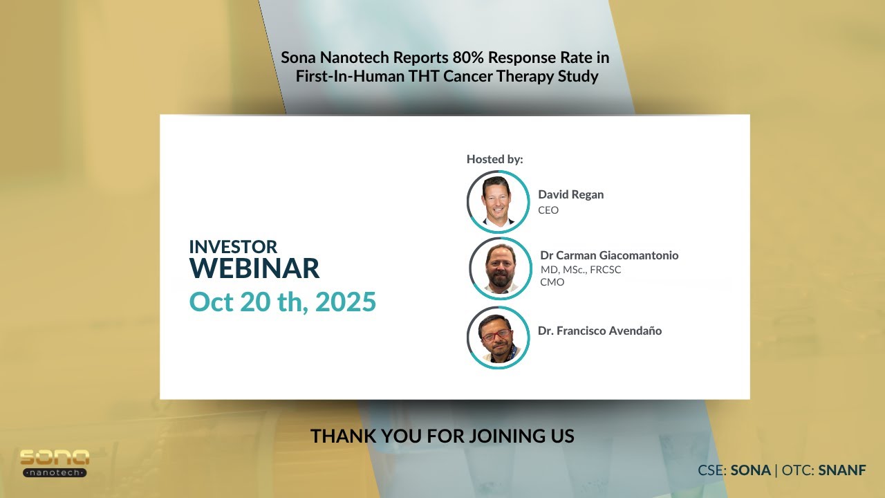 Discussing First-In-Human THT Cancer Therapy Study Results - Webinar - 20 Oct 2025