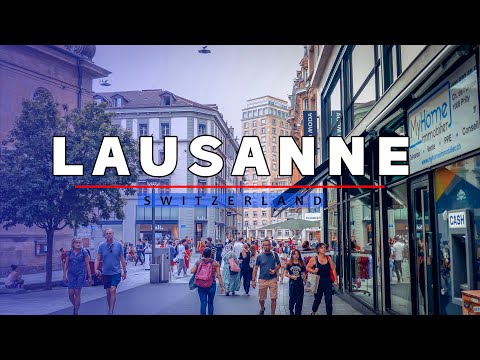 Lausanne Switzerland🇨🇭 Summer ☀️ Walking Tour 4K