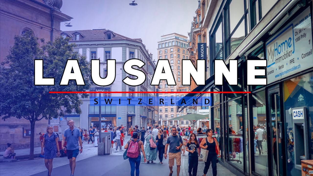Lausanne Switzerland🇨🇭 Summer ☀️ Walking Tour 4K