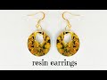 resin earrings/making beautiful marble effect resin earrings/simple and quick uv resin earrings