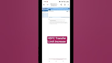 Hdfc Transfer Limit Increase | #hdfc #shorts #ytshort #bank