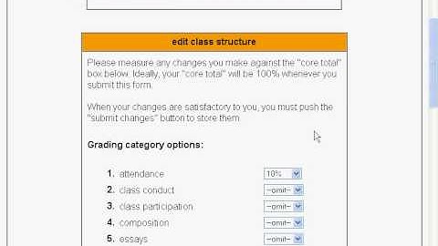 GradeVault Gradebook: Changing The Grading Sructure Of A Class