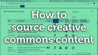 How to source creative commons content