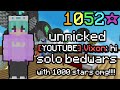 1000 star YOUTUBE rank unnicked in solo bedwars (hypixel bedwars)