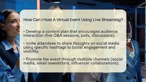How Can I Host A Virtual Event Using Live Streaming? - Everyday-Networking