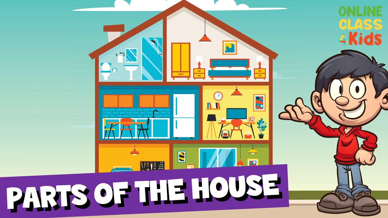 Parts of the House Vocabulary | Educational Videos | Learn English ...