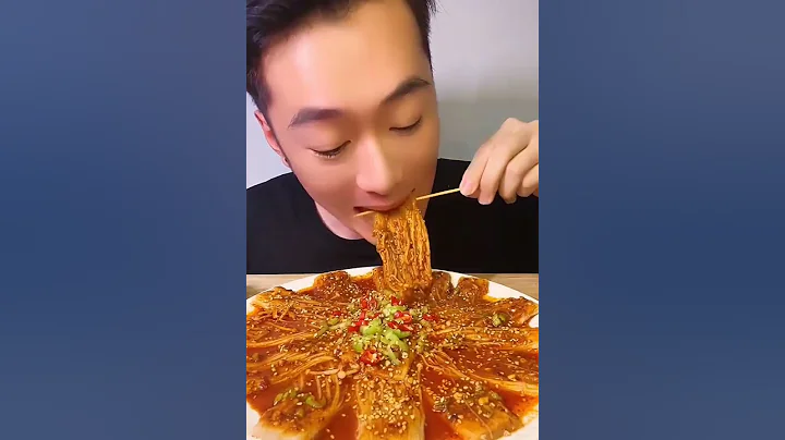 Each enoki mushroom has its own space between teeth #shorts