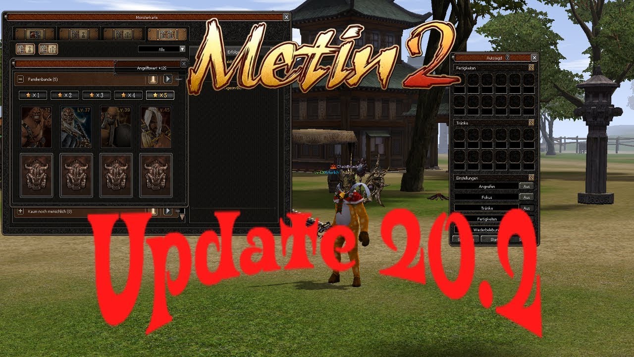 Metin2 Update 20.2: Monsterkarten Push! Autojagd=Bot! Neue Führung!