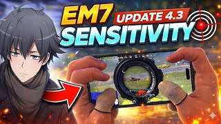  EM7 New Sensitivity Code 4.3 🔥 Zero Recoil + Best Control Code BGMI/PUBG 