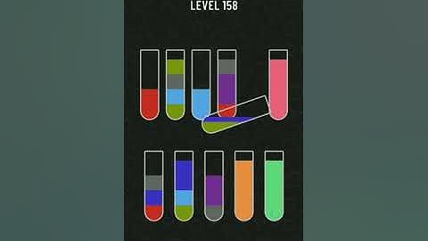 Water Sort Puzzle Level 158 - Real Time Step by Step Solution #watersortpuzzlelevel158