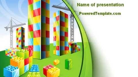 Lego Building PowerPoint Template by PoweredTemplate.com
