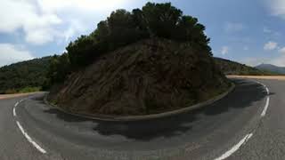 45 minute Virtual Cycling 360° VR Fat Burning Workout Coast Road Spain