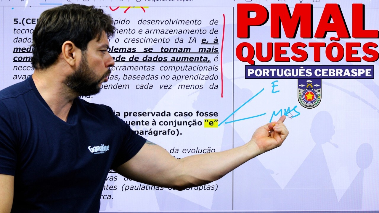 🔴PMAL 2026 | QUESTÕES COMENTADAS | Português CEBRASPE!
