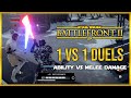 Battlefront 2 Lightsaber Duels Ability Damage Vs Melee Damage Star Wars Battlefront 2 Gameplay