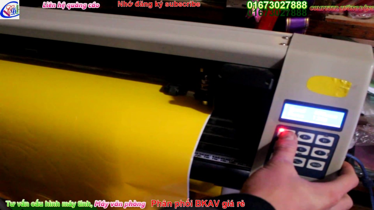 Cắt chữ Decal rẻ Cách thiết kế cắt chữ decal rẻ Máy... - youtube