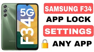 How To Lock Apps in Samsung F34 | Samsung F34 me app lock kaise lagaye  | screenshot 3