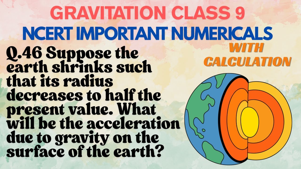 Suppose the earth shrinks such that its radius decreases to half the present value.