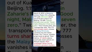 A Boeing 777 VANISHED Without a Trace — Malaysia Airlines MH370, 2014