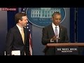 Obama makes appearance at final White House press briefing