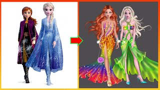 Frozen Elsa Anna Transformation - Disney Princesses Glow Up #elsa #makeup #art