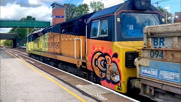 Vandalised Loco/Class 70 at Speed