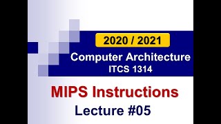 Computer Architecture #05 (2021) Part 1 (Arabic)