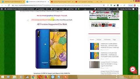 How To Symphony i18 Frp Reset Without Box Download Only 10MB FIle & Tools
