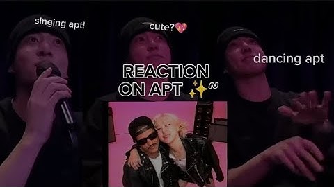 jungkook reaction on apt by rosè and bruno mars!#rosè #brunomars #jungkook #blackpink #bts