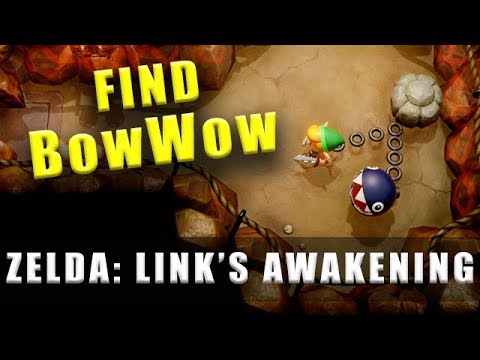 The Legend of Zelda Link's Awakening find BowWow in the Moblin Cave