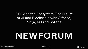 ETH Agentic Ecosystem: The Future of AI and Blockchain with Alfonso, Nitya, RG and Sofiane
