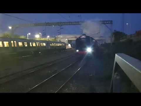 Steam at speed! 70000 'Britannia' storms through Lichfield Trent Valley