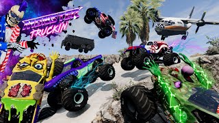 Monster Jam INSANE Racing, Freestyle and High Speed Jumps #40 | BeamNG Drive | Grave Digger screenshot 3