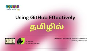 (தமிழ்) Workshop on Using Github Effectively | CodeJam FutureMinds | 19.04.2025