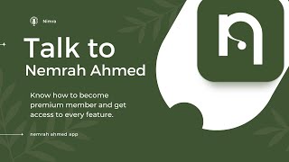 Talk to nemrah ahmed through her app on daily basis know all the details in this video. screenshot 1