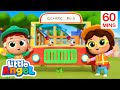 Wheels On The Bus At School! | Little Angel Kids Songs & Nursery Rhymes | Fun Sing Along Songs
