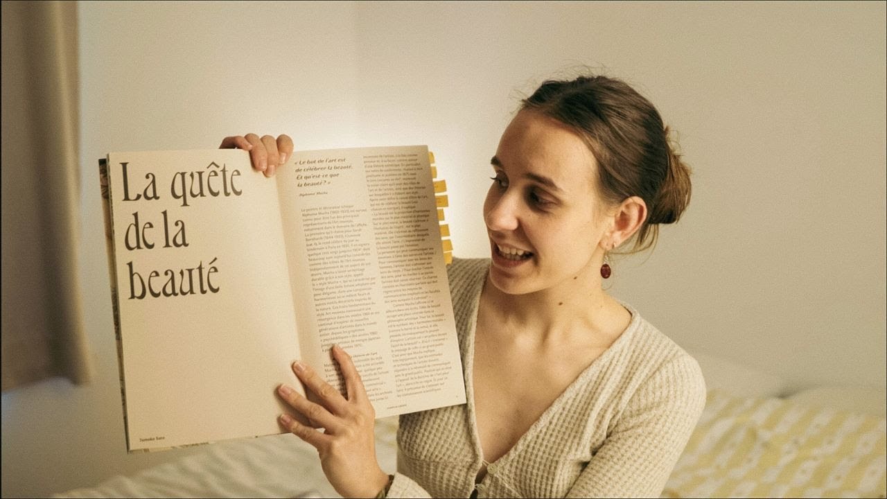 french artist is talking about Mucha & Art Nouveau (asmr)