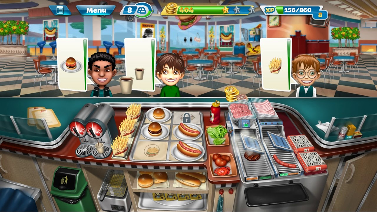 Cooking Fever Fast Food Court Level 28 3 Stars! HD - YouTube