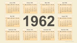 Kalender 1962