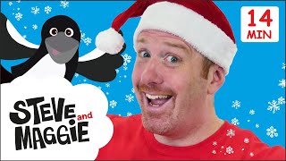 Opening Presents and Christmas Surprise with Steve and Maggie | Toys for Kids from Wow English TV