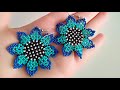 ayçiçeği huichol küpe yapımı/huichol kolye yapımı/DIY /beaded braclet/Huichol Beaded Flower Earrings