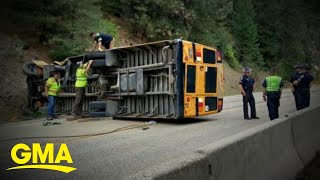 7 teenagers in critical condition after bus crash | GMA