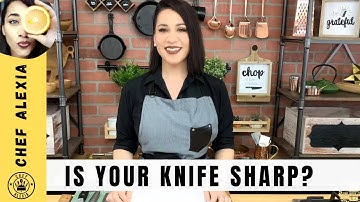 How to test if your knife is sharp |One Week Chef| by Chef Alexia. Is your knife sharp?